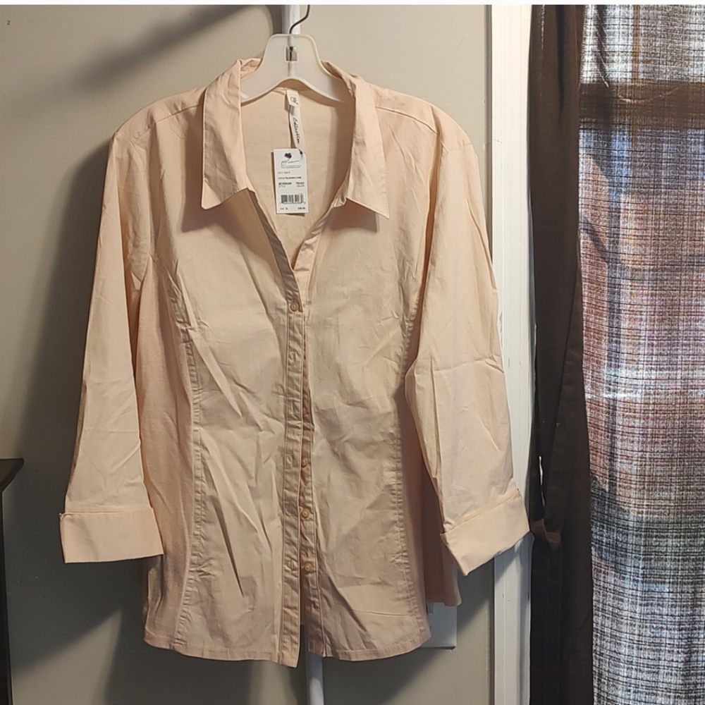 NY Collection 3/4 Sleeve Blouse Size XL